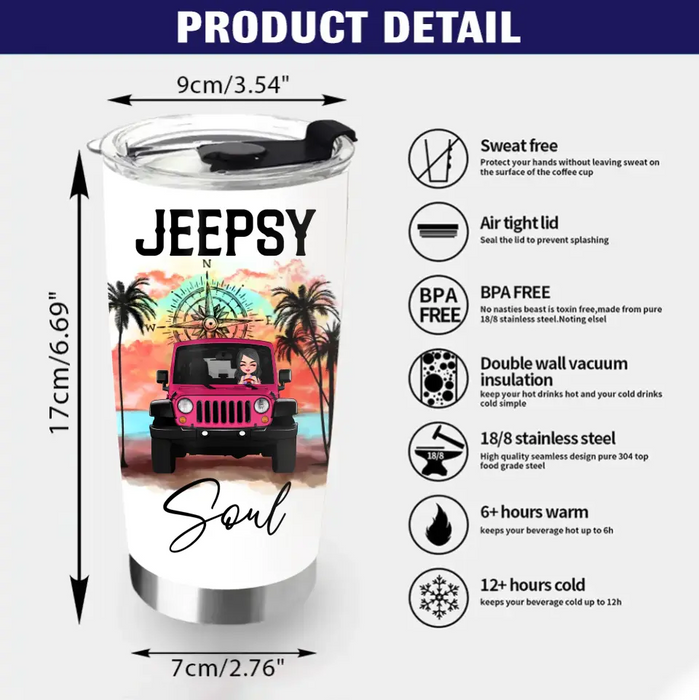 Personalized Jeepsy Girl Tumbler - Gift Idea For Off-road Lovers - A Girl And Her Jeep You Wouldn't Understand