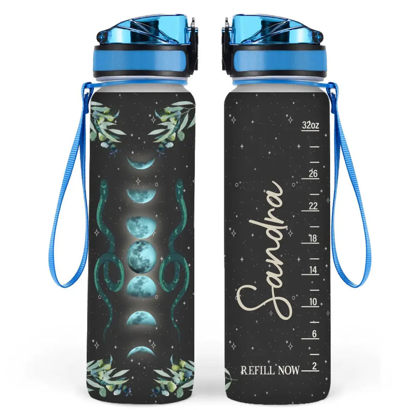 Personalized Moon Phase Wicca Water Tracker Bottle