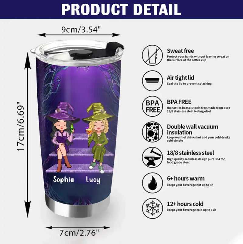 Personalized Witch Tumbler - Gift Idea For Besties/Witches/Halloween - Buckle Up Buttercup You Just Flipped Our Witch Switch