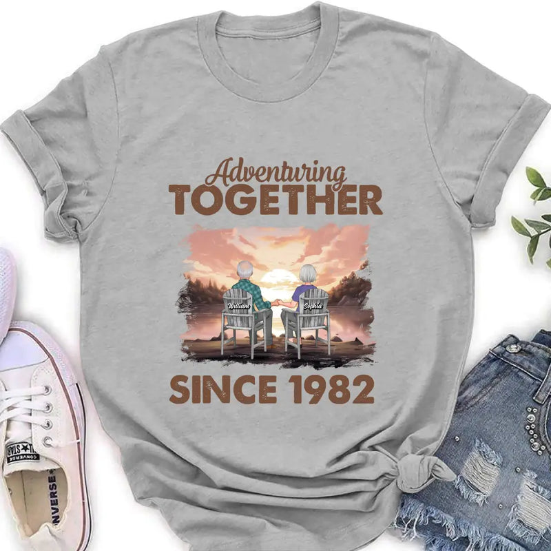 Personalized Old Couple Shirt/Hoodie - Gift Idea for Couple/Husband/Wife - Adventuring Together