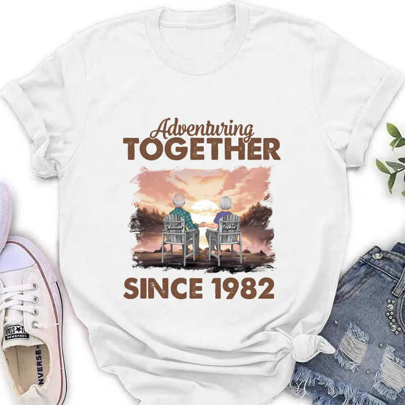 Personalized Old Couple Shirt/Hoodie - Gift Idea for Couple/Husband/Wife - Adventuring Together