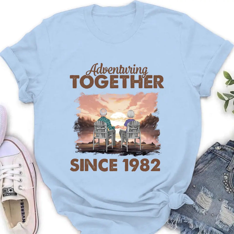 Personalized Old Couple Shirt/Hoodie - Gift Idea for Couple/Husband/Wife - Adventuring Together