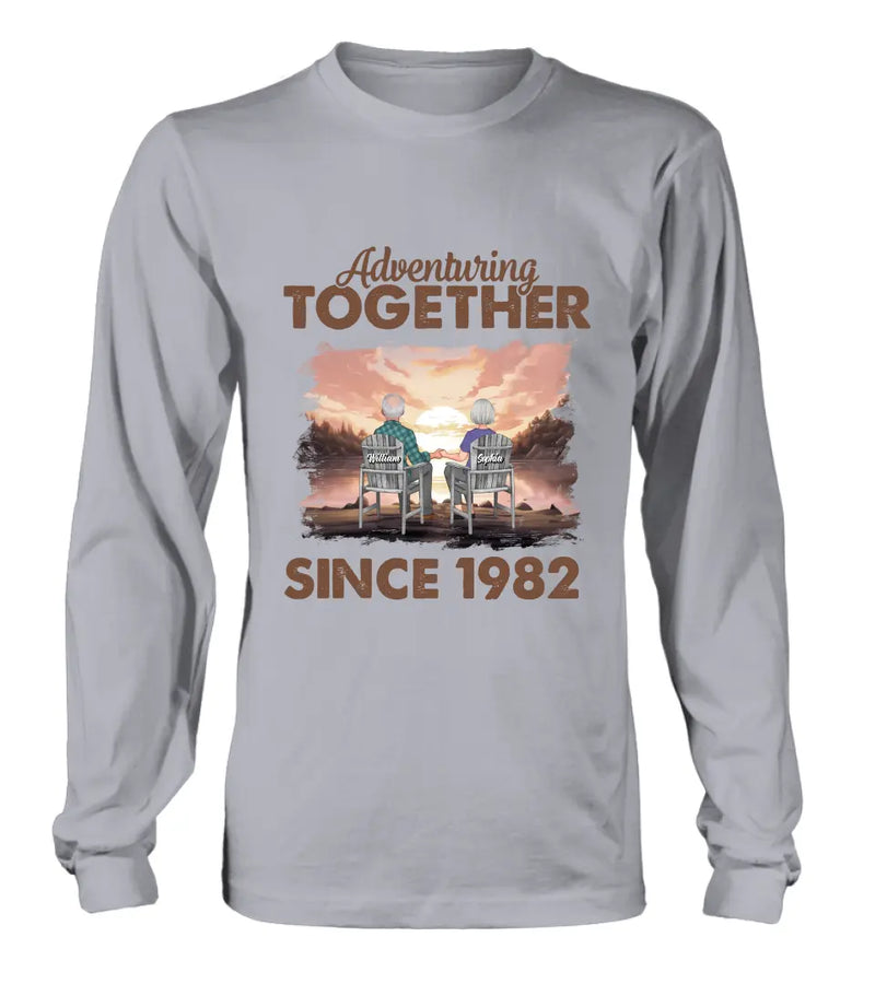 Personalized Old Couple Shirt/Hoodie - Gift Idea for Couple/Husband/Wife - Adventuring Together
