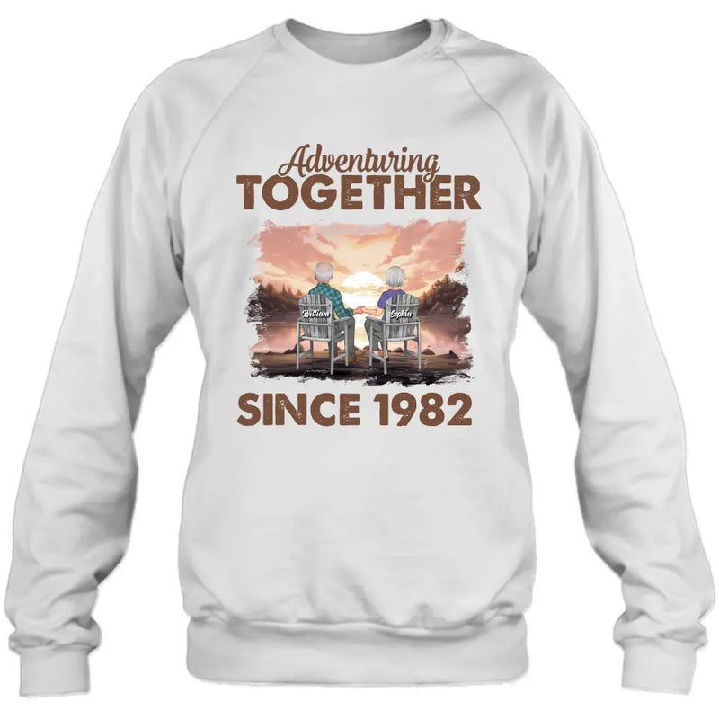 Personalized Old Couple Shirt/Hoodie - Gift Idea for Couple/Husband/Wife - Adventuring Together