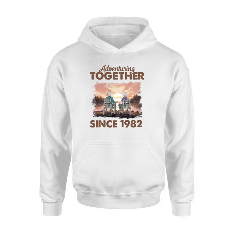 Personalized Old Couple Shirt/Hoodie - Gift Idea for Couple/Husband/Wife - Adventuring Together
