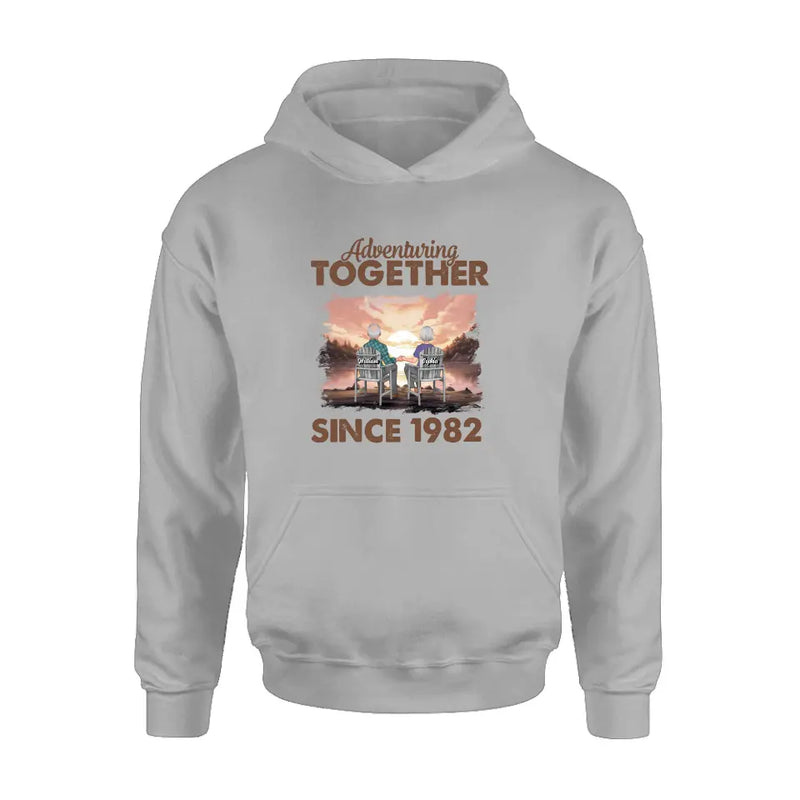 Personalized Old Couple Shirt/Hoodie - Gift Idea for Couple/Husband/Wife - Adventuring Together