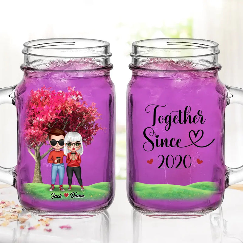 Personalized Couple Mason Jug - Wedding/Anniversary Gift Idea for Couple - Together