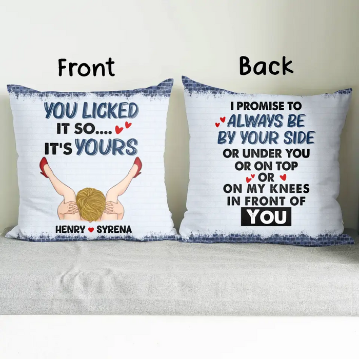 Custom Personalized Couple Pillow Cover - Best Gift Idea For Husband/ Wife/ Birthday/ Anniversary - I Promise To Always Be Your Side Or Under You