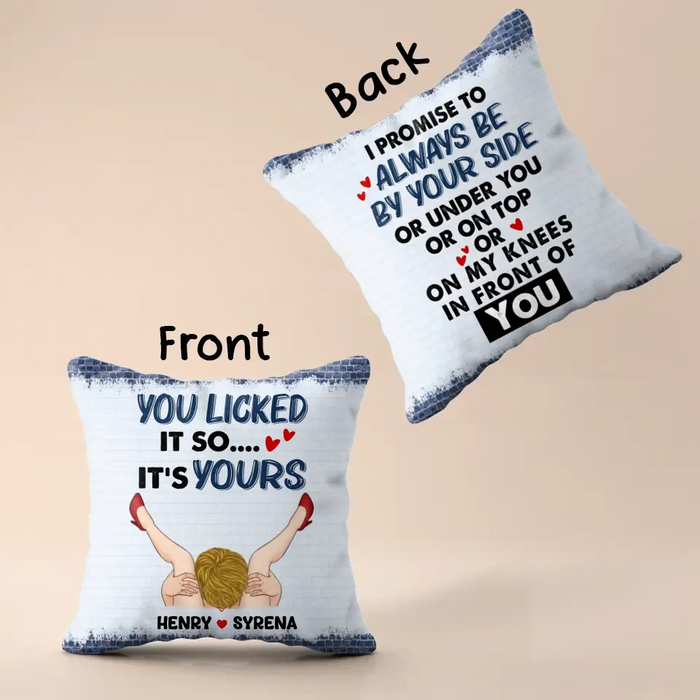 Custom Personalized Couple Pillow Cover - Best Gift Idea For Husband/ Wife/ Birthday/ Anniversary - I Promise To Always Be Your Side Or Under You