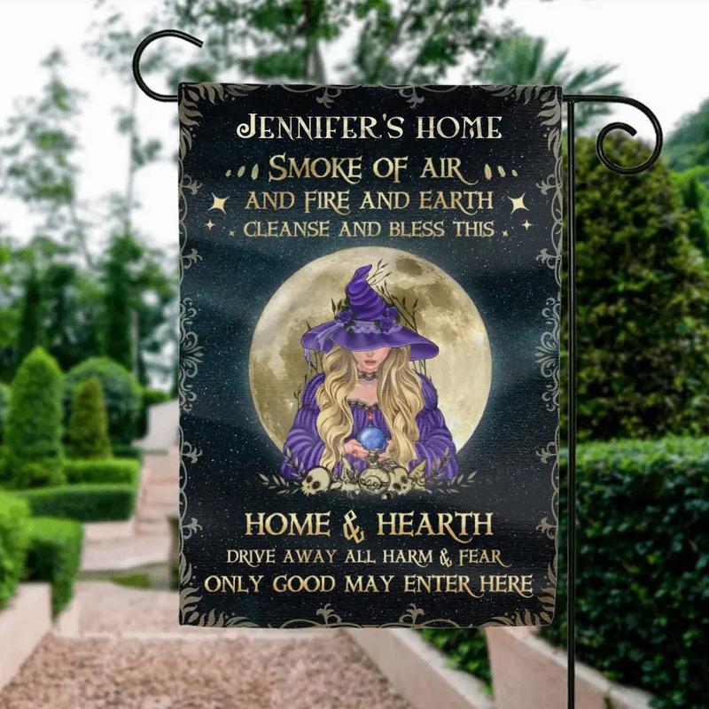 Personalized Witch Flag - Halloween Gift Idea For Friend - Only Good May Enter Here