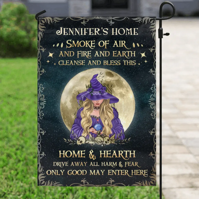 Personalized Witch Flag - Halloween Gift Idea For Friend - Only Good May Enter Here