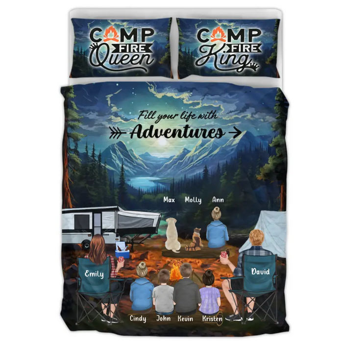 Custom Personalized Rocky Mountain National Park Quilt Bed Sets - Gift Idea For Couple, Camping Lovers, Family - Upto 5 Kids, 4 Pets - Fill Your Life With Adventures