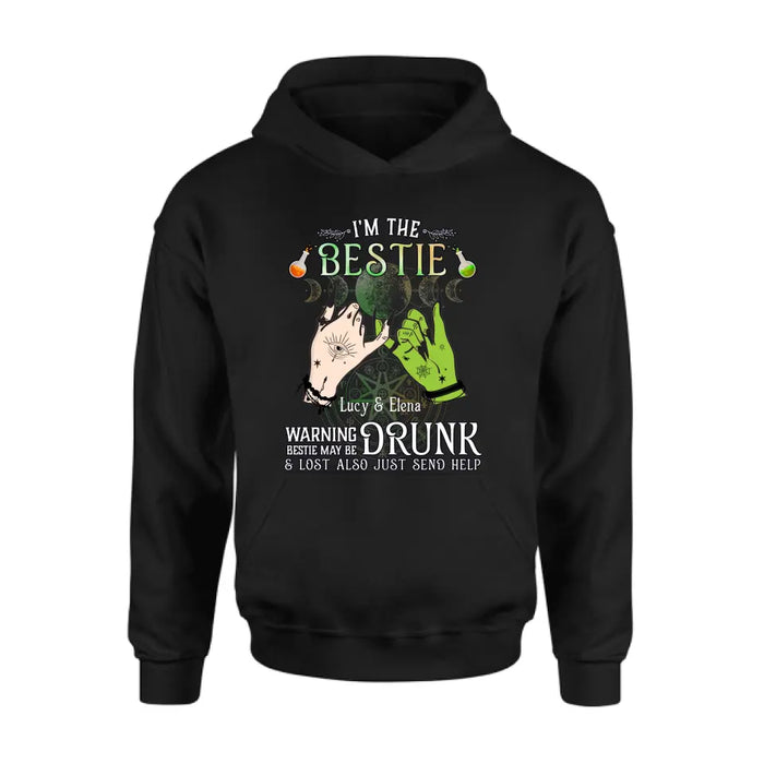 Custom Personalized Witch Besties Shirt/Hoodie Back - Gift Idea For Halloween/Witch Lovers/Besties - I'm The Bestie