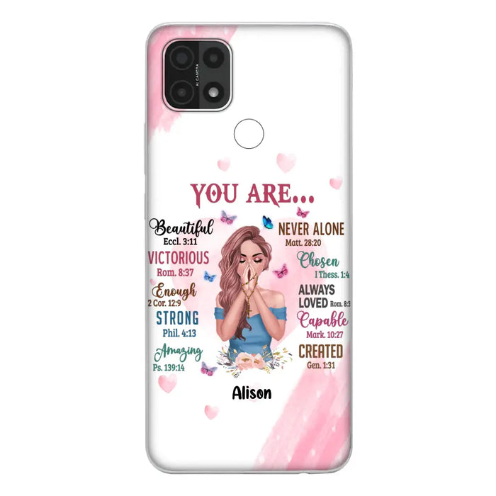 Custom Personalized Praying Girl Phone Case - Gift Idea for Girls/Friends - You Are Beautiful - Case for Xiaomi/Huawei/Oppo