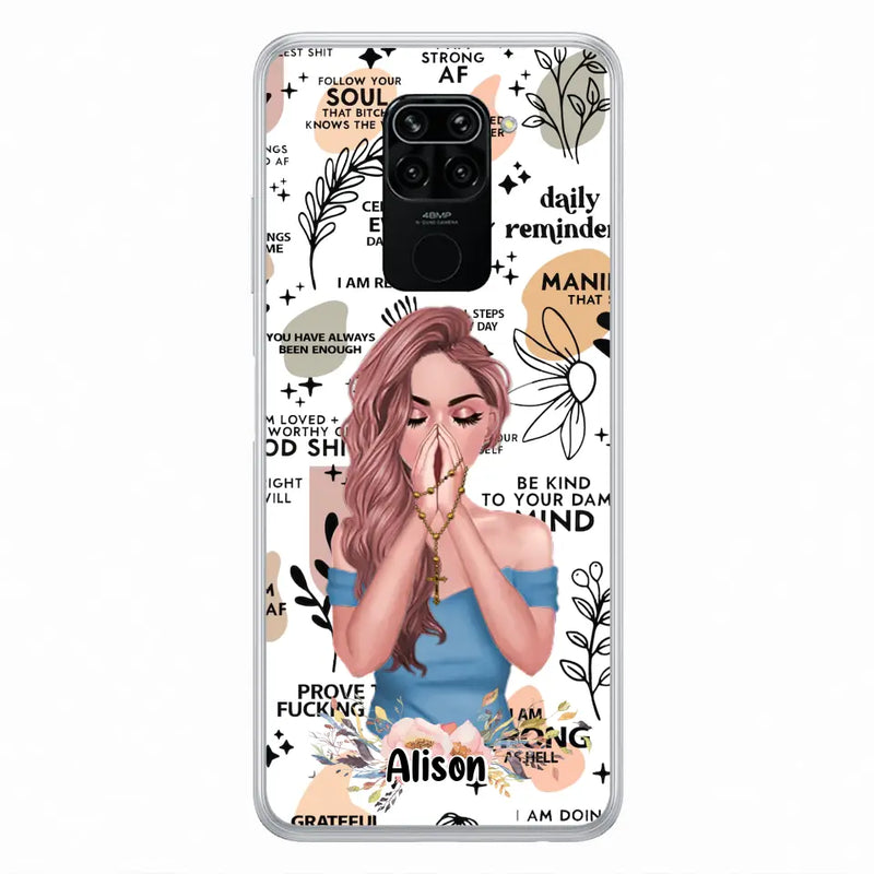 Personalized Praying Girl Phone Case - Gift Idea for Girls/Friends - Case for Xiaomi/Huawei/Oppo