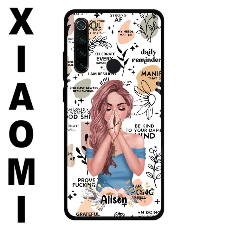 Personalized Praying Girl Phone Case - Gift Idea for Girls/Friends - Case for Xiaomi/Huawei/Oppo