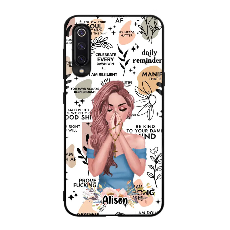 Personalized Praying Girl Phone Case - Gift Idea for Girls/Friends - Case for Xiaomi/Huawei/Oppo