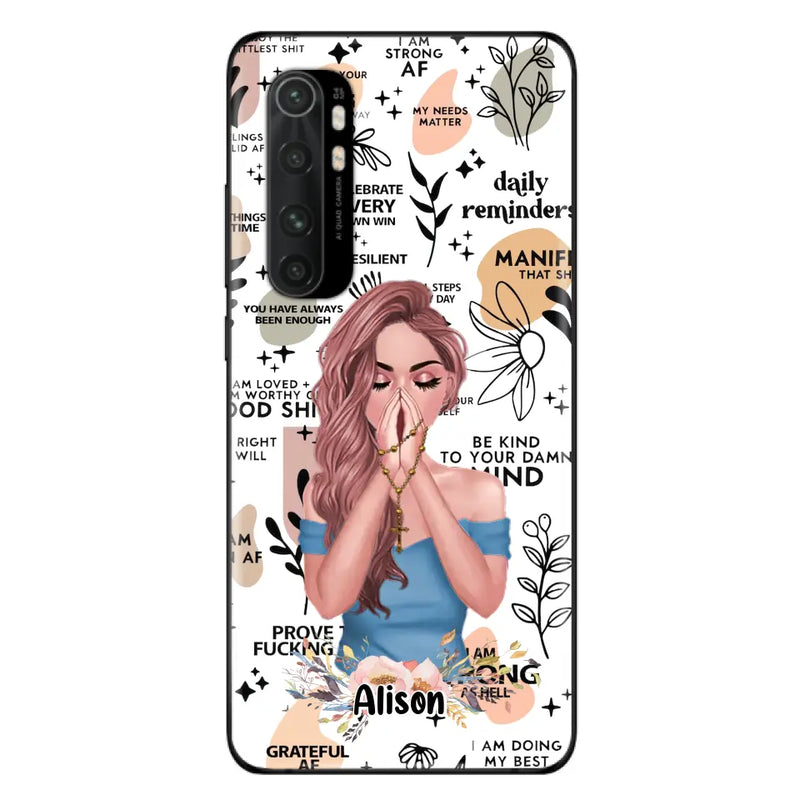 Personalized Praying Girl Phone Case - Gift Idea for Girls/Friends - Case for Xiaomi/Huawei/Oppo