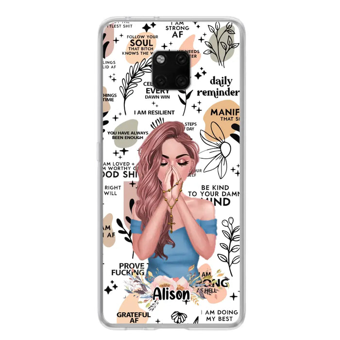 Custom Personalized Praying Girl Phone Case - Gift Idea for Girls/Friends - Case for Xiaomi/Huawei/Oppo