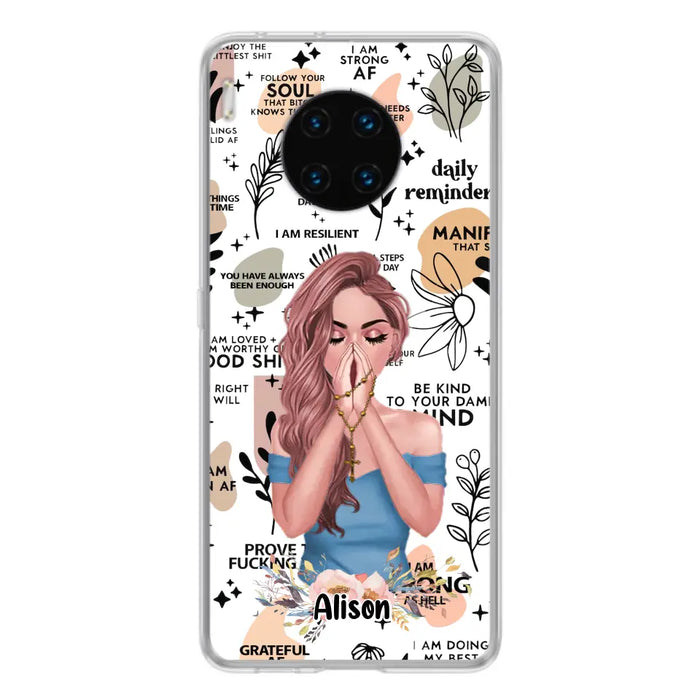 Custom Personalized Praying Girl Phone Case - Gift Idea for Girls/Friends - Case for Xiaomi/Huawei/Oppo