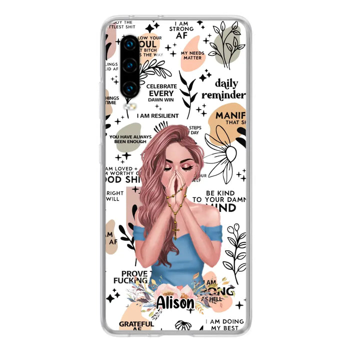 Custom Personalized Praying Girl Phone Case - Gift Idea for Girls/Friends - Case for Xiaomi/Huawei/Oppo