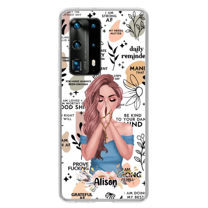 Custom Personalized Praying Girl Phone Case - Gift Idea for Girls/Friends - Case for Xiaomi/Huawei/Oppo