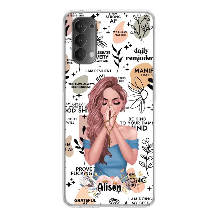 Custom Personalized Praying Girl Phone Case - Gift Idea for Girls/Friends - Case for Xiaomi/Huawei/Oppo