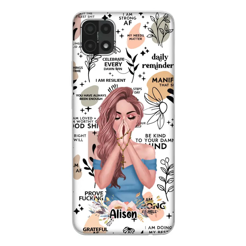 Personalized Praying Girl Phone Case - Gift Idea for Girls/Friends - Case for Xiaomi/Huawei/Oppo