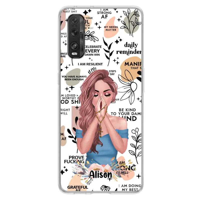 Personalized Praying Girl Phone Case - Gift Idea for Girls/Friends - Case for Xiaomi/Huawei/Oppo