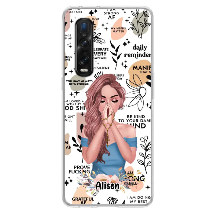 Custom Personalized Praying Girl Phone Case - Gift Idea for Girls/Friends - Case for Xiaomi/Huawei/Oppo