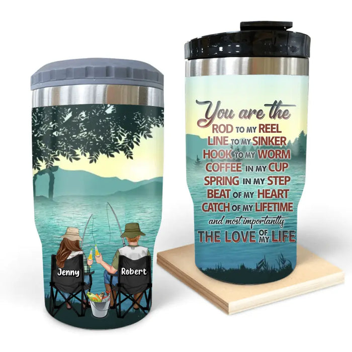 Personalized Fishing Triple 3 In 1 Can Cooler - Gift Idea For Couple/Fishing Lovers - You Are The Rod To My Reel Line To My Sinker