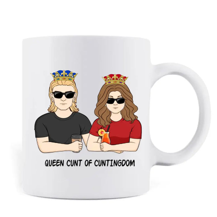 Custom Personalized Couple Coffee Mug - Gift Idea for Couple - King/Queen Cunt Of Cuntingdom