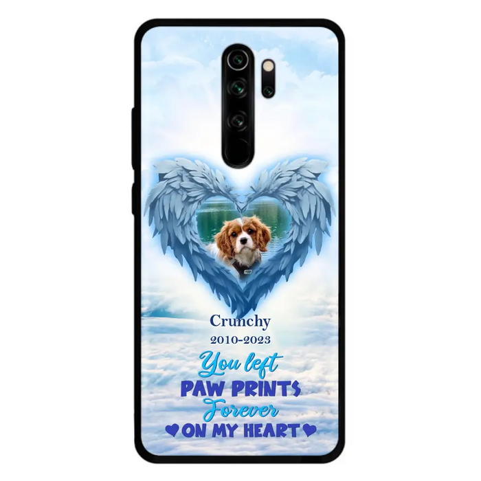 Custom Personalized Memorial Photo Phone Case - Memorial Gift Idea for Pet Owners - You Left Paw Prints Forever On My Heart - Case for Xiaomi/Huawei/Oppo