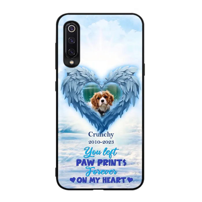 Custom Personalized Memorial Photo Phone Case - Memorial Gift Idea for Pet Owners - You Left Paw Prints Forever On My Heart - Case for Xiaomi/Huawei/Oppo