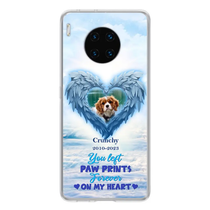 Custom Personalized Memorial Photo Phone Case - Memorial Gift Idea for Pet Owners - You Left Paw Prints Forever On My Heart - Case for Xiaomi/Huawei/Oppo