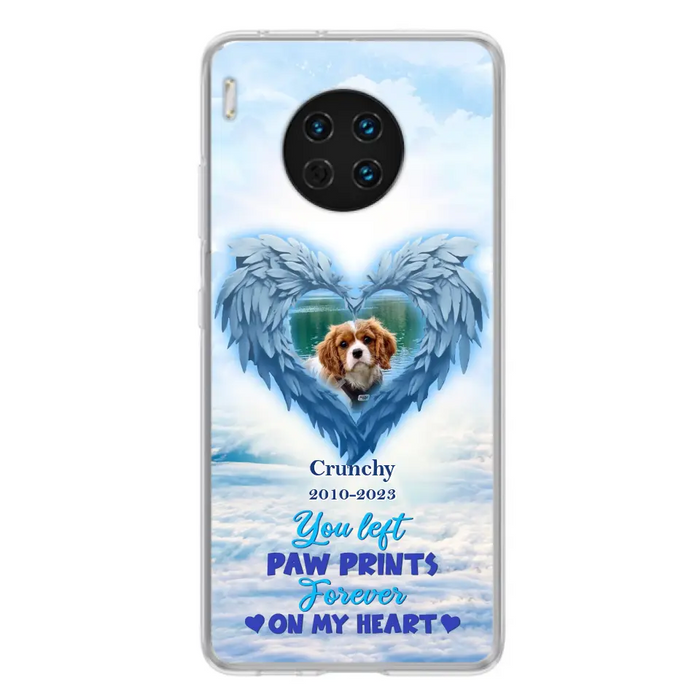 Custom Personalized Memorial Photo Phone Case - Memorial Gift Idea for Pet Owners - You Left Paw Prints Forever On My Heart - Case for Xiaomi/Huawei/Oppo