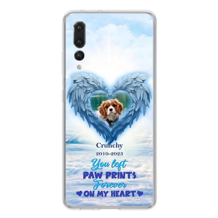 Custom Personalized Memorial Photo Phone Case - Memorial Gift Idea for Pet Owners - You Left Paw Prints Forever On My Heart - Case for Xiaomi/Huawei/Oppo