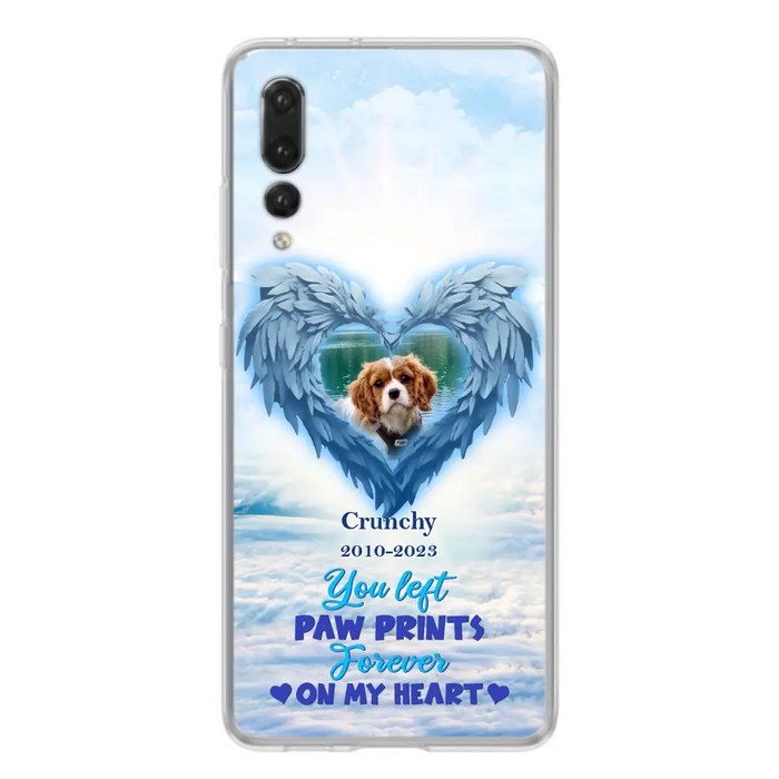 Custom Personalized Memorial Photo Phone Case - Memorial Gift Idea for Pet Owners - You Left Paw Prints Forever On My Heart - Case for Xiaomi/Huawei/Oppo