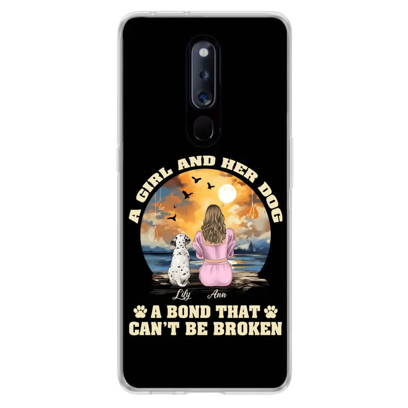 Personalized Dog Mom Phone Case - Up to 4 Dogs - Gift Idea for Dog Owners - Case For Xiaomi/ Oppo/ Huawei - A Girl And Her Dog A Bond That Can't Be Broken