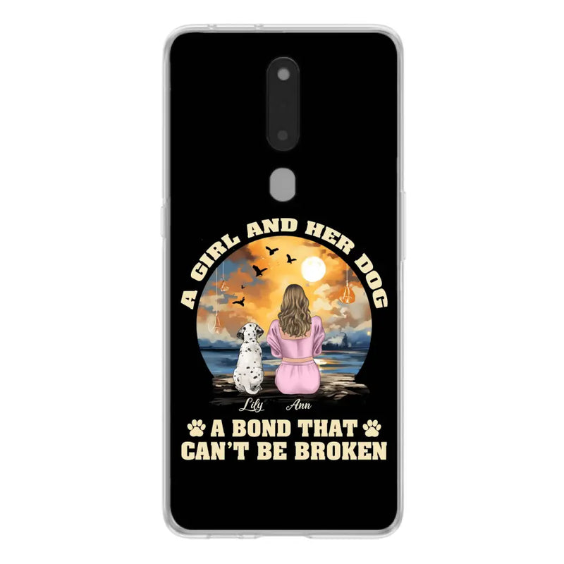 Personalized Dog Mom Phone Case - Up to 4 Dogs - Gift Idea for Dog Owners - Case For Xiaomi/ Oppo/ Huawei - A Girl And Her Dog A Bond That Can't Be Broken