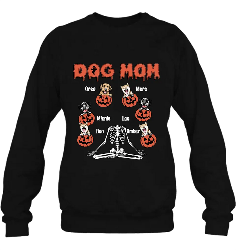 Personalized Dog/Cat Mom Shirt/Hoodie - Gift Idea for Halloween/Dog/Cat Lovers - Up to 6 Dogs - Dog Mom