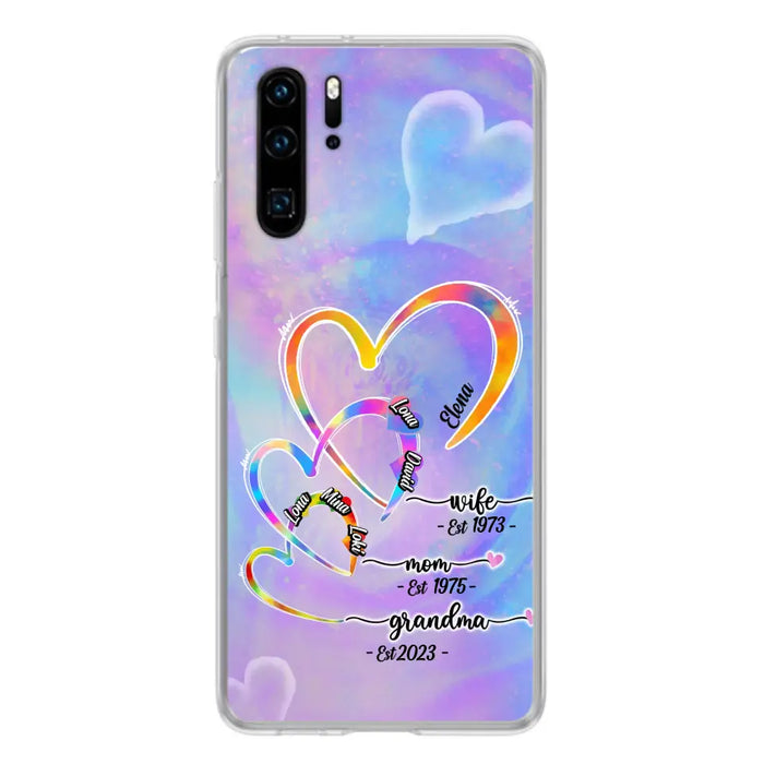 Personalized Mom Phone Case - Gift Idea For Mom/Grandma - Upto 4 Children/5 Grandchildren - Cases For Oppo/Xiaomi/Huawei