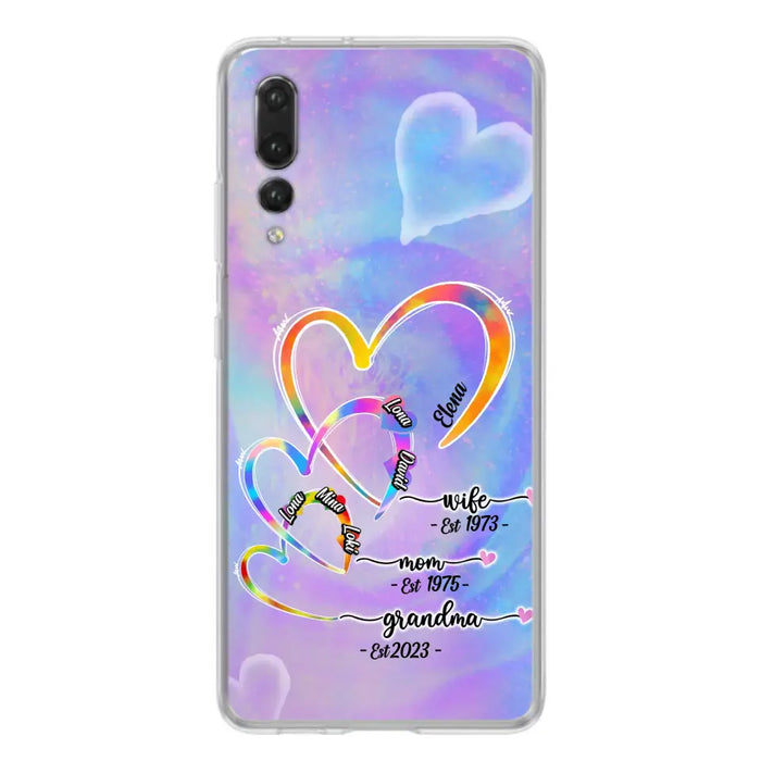 Personalized Mom Phone Case - Gift Idea For Mom/Grandma - Upto 4 Children/5 Grandchildren - Cases For Oppo/Xiaomi/Huawei