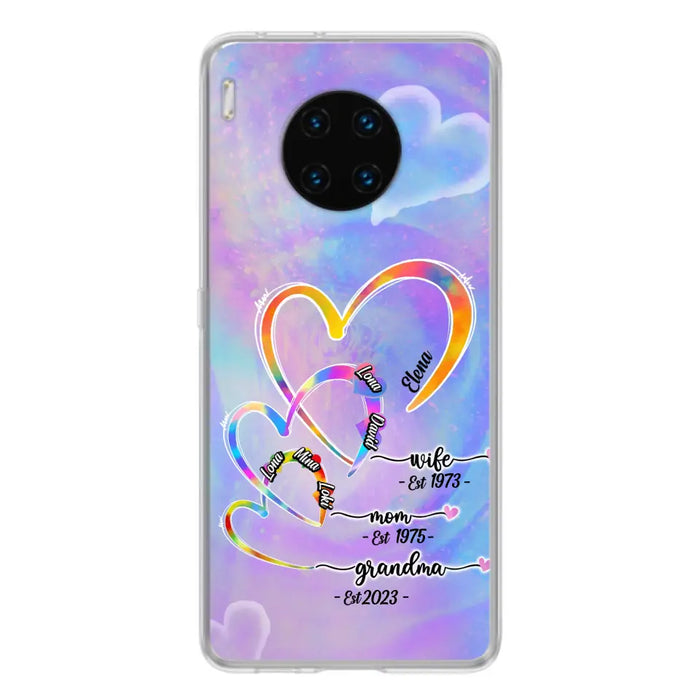 Personalized Mom Phone Case - Gift Idea For Mom/Grandma - Upto 4 Children/5 Grandchildren - Cases For Oppo/Xiaomi/Huawei