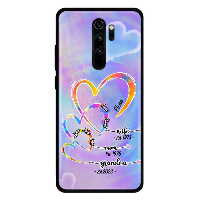 Personalized Mom Phone Case - Gift Idea For Mom/Grandma - Upto 4 Children/5 Grandchildren - Cases For Oppo/Xiaomi/Huawei