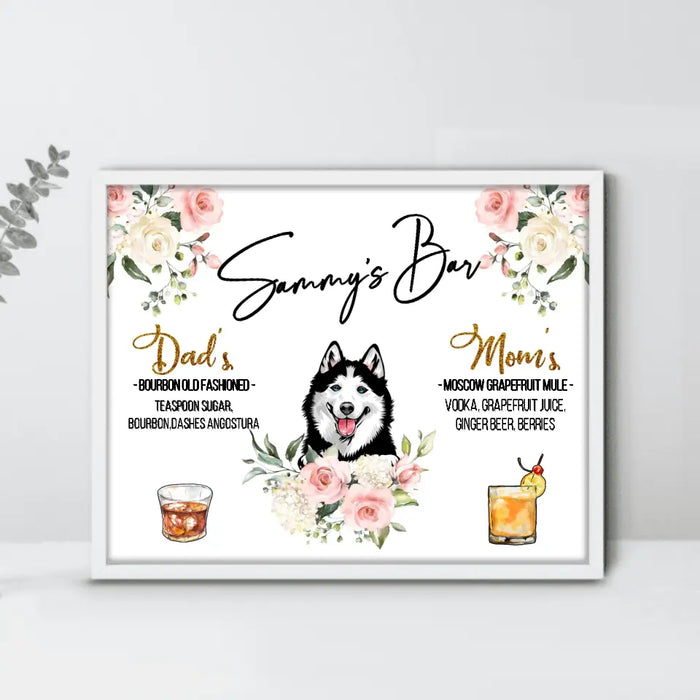 Custom Personalized Wedding Poster - Upto 3 Dogs - Wedding/Anniversary Gift for Couple/Dog Lovers