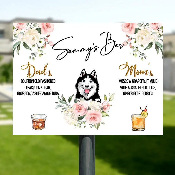 Personalized Wedding Metal Sign - Up to 3 Dogs - Wedding/Anniversary Gift for Couple/Dog Lovers