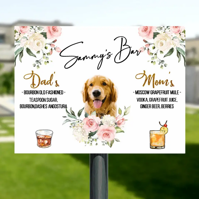 Custom Personalized Wedding Metal Sign - Upload Photo - Wedding/Anniversary Gift for Couple/Dog Lovers