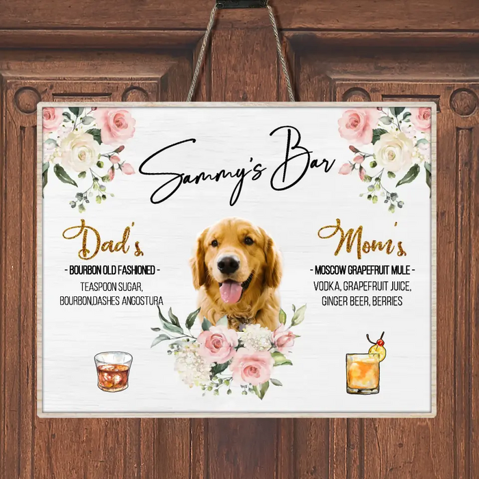 Custom Personalized Wedding Wooden Sign - Upload Photo - Wedding/Anniversary Gift for Couple/Dog Lovers