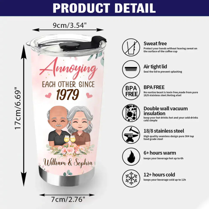 Custom Personalized Couple Tumbler - Gift Idea For Couple/Wedding Anniversary - Still Rockin' All These Years
